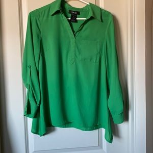 Green style and co  crepe pullover blouse size S
